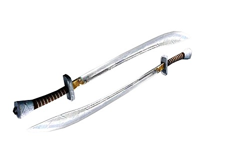 Double Knife Ancient Saber Treasure Knife Ancient Knife Cold Weapon Sword Chinese Knife 3d model