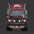 MACK Heavy Duty Tanker Truck With Red Cab And Shiny Silver Tank