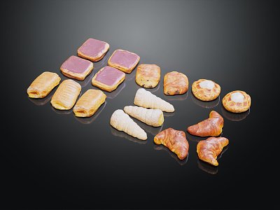 Modern Bread Western Bread Western Breakfast 3d model