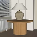 Modern side a few side a few corner a few pottery pot table lamp 3d model