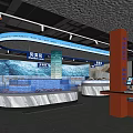Supermarket Seafood Section Featuring Large Aquariums And Marble Counter With Blue Lighting