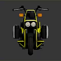 Stylish Modern Yellow And Gray Scooter Motorcycle With Storage Box Design