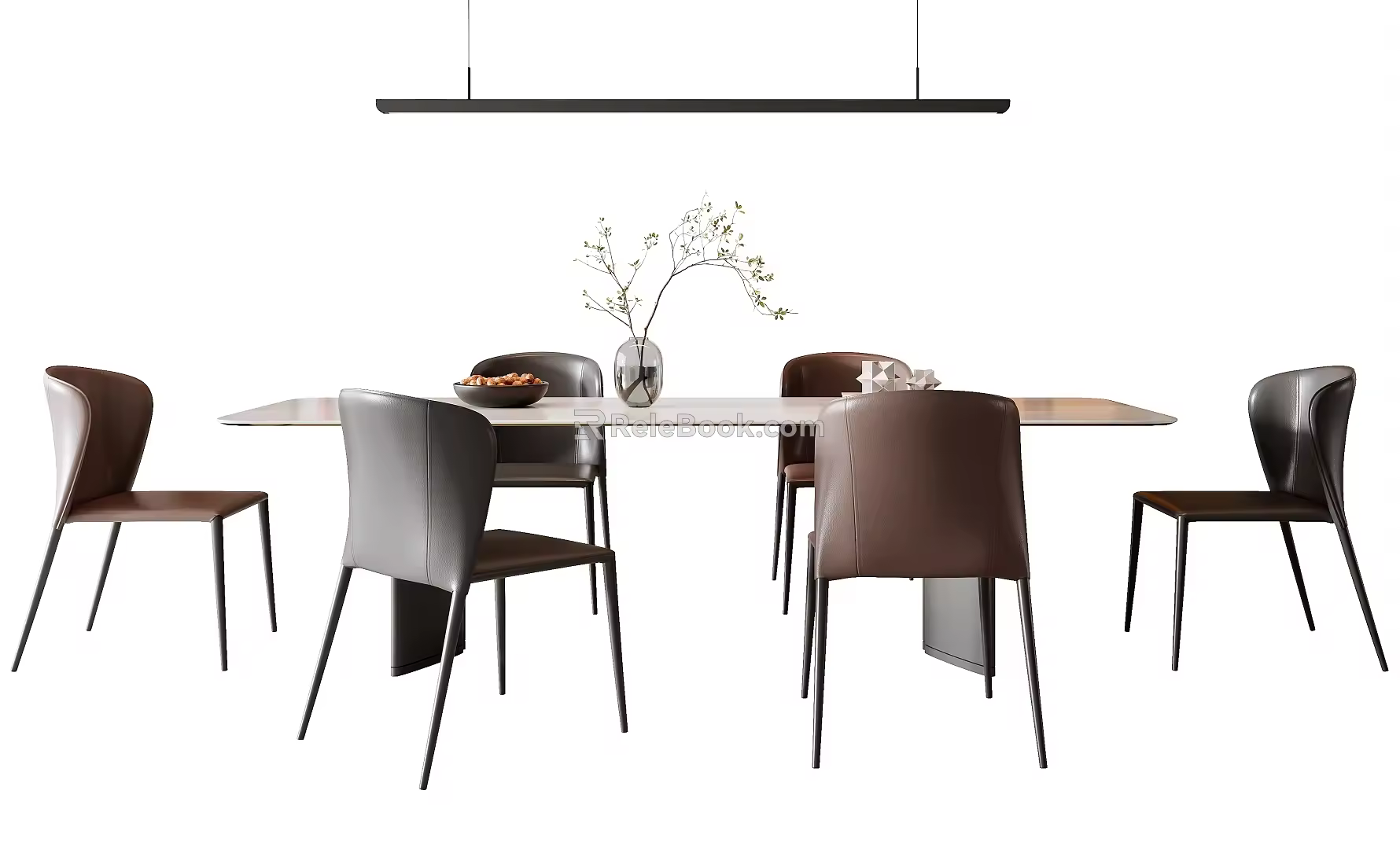 Dining table and chair combination 3d model