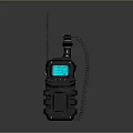 Professional Handheld Walkie Talkie With Antenna Digital Screen And Coiled Mic