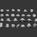 Modern hat various hats 3d model