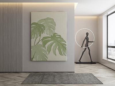 Quiet Plant Painting Decorative Painting 3d model