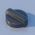 Black Round Household Knob With Smooth Surface For Daily Use 3d model