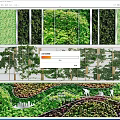 Lush Green Living Wall Design With Diverse Plant Layers And Grid Structure