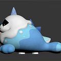 Playful Blue White Cartoon Characters With Pointed Tops And Large Eyes