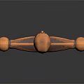 Elegant Decorative Sword With Blue Transparent Blade And Copper Hilt On Dark Background