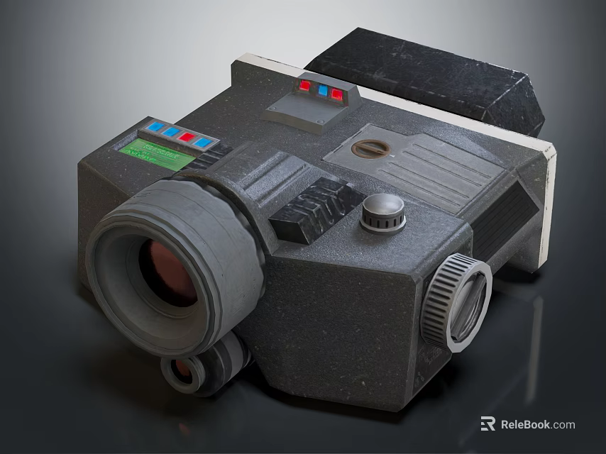 Commercial Equipment With Industrial Grade Control Panel Adjustable Knobs Optical Lens And Heavy Duty Casing 3d model 