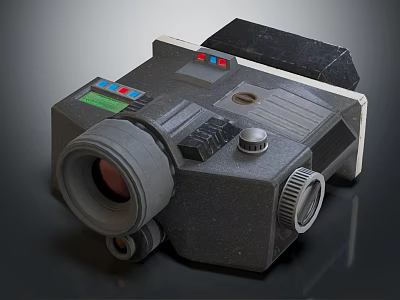 Commercial Equipment With Industrial Grade Control Panel Adjustable Knobs Optical Lens And Heavy Duty Casing 3d model