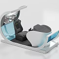 Futuristic Car Cockpit Design Featuring Transparent Canopy Digital Dashboard And Steering Wheel