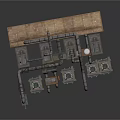 Industrial Facility Design With Multiple Towers Large Pipes And Machinery