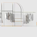 Modern Hanger Clothing Display Rack Clothes 3d model