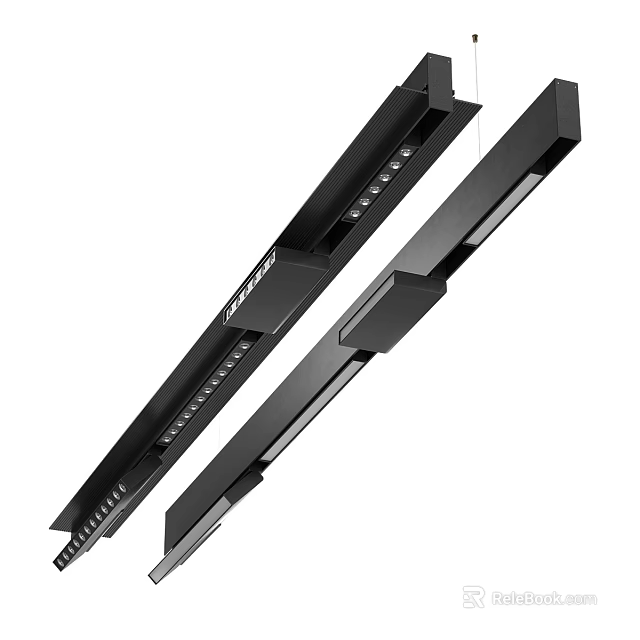 Modern Black Downlights And Spotlights With LED Lighting For Indoor Ceiling 3d model 