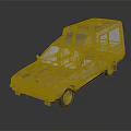 Stylish White Compact Retro Car With Roof Storage And Side Windows Design