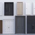 Interior Door Wooden Door Security Door European Door 3d model