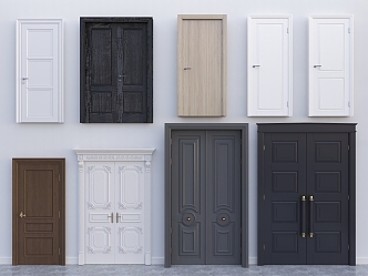 Interior Door Wooden Door Security Door European Door 3d model