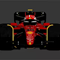 Red Ferrari Formula 1 Car With Shell Logo Number 16 And Black Rear Wing
