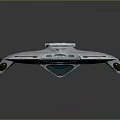 Futuristic Cosmic Spaceship Model With Advanced Aerospace Design And Colorful Accents