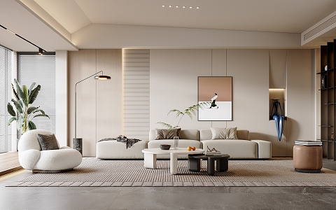 modern living room 3d model