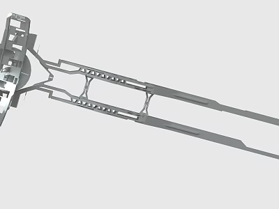 Industrial Metal Component Design With Multiple Holes And Support Beams Structure 3d model