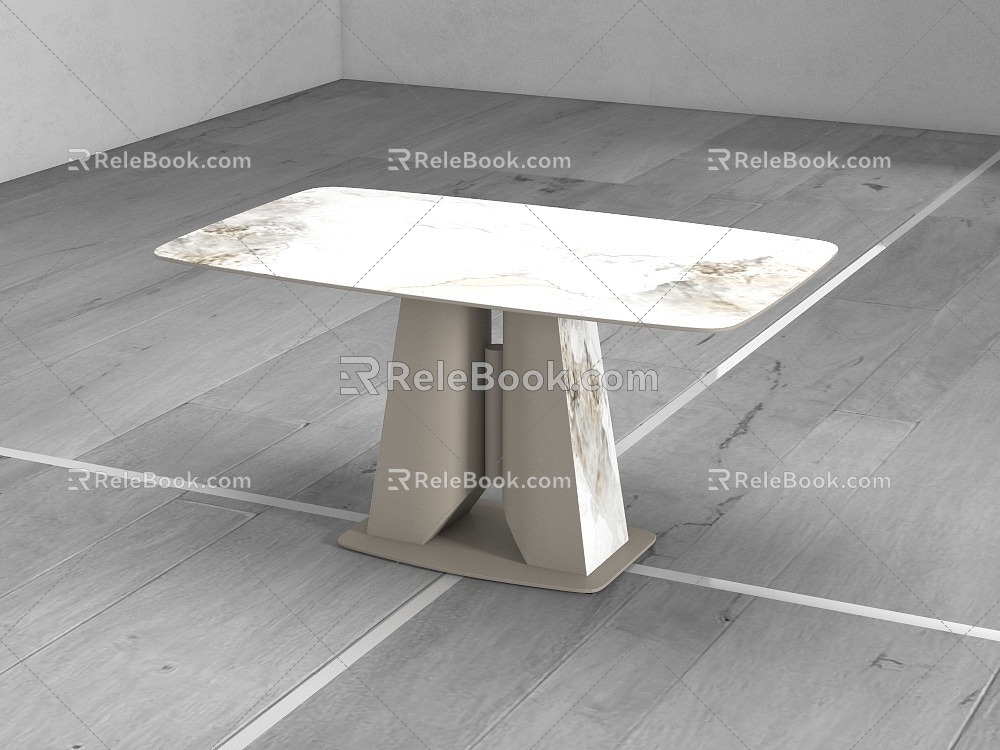 Modern dining table 3d model