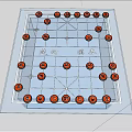 Traditional Chinese Chess Board Game With Chessboard Pieces And Chu River Han Jie