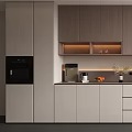 Modern Minimalist Sideboard With White Cabinets Drawers Open Shelves And Decorative Items