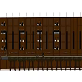 Wooden Bar Counter With Wine Racks And High Stools For Modern Venue