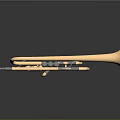 Shiny Golden Trumpet Musical Instrument as Daily Life Item for Home Decoration