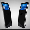 Modern Technology Exhibition Hall With Interactive Digital Self service Kiosks