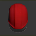 Red Fabric Protective Hat With Transparent Face Shield For Safety And Style