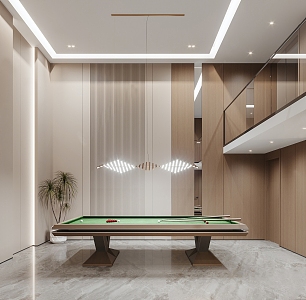 Modern Billiard Room 3d model