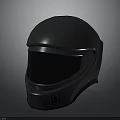 Black Motorcycle Helmet Modern Sleek Design With Tinted Visor And Protective Shell