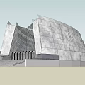 Contemporary Museum Building With Glass Facade And Geometric Architectural Design