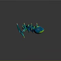 Game Movie Character Spider Like Creature With Blue Body Green Glowing Parts And Multiple Tentacles
