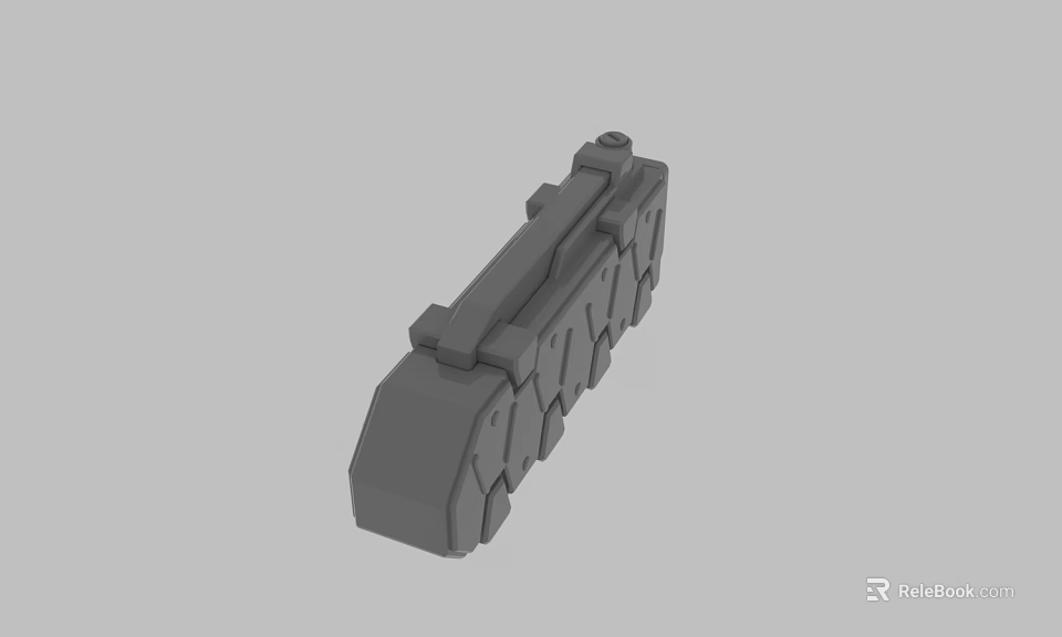 3D Model of Mechanical Component with Detailed Geometric Structure and Gray Finish 3d model