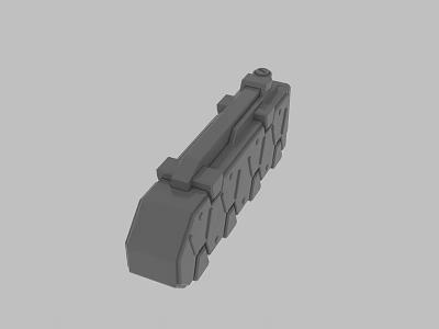 3D Model of Mechanical Component with Detailed Geometric Structure and Gray Finish 3d model