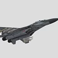 Military Fighter Jet With Camouflage Paint Twin Engine Cockpit Missiles And Russian Red Star Insignia