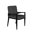 Modern Single Accent Chair With Wooden Arms And Upholstered Seat Design
