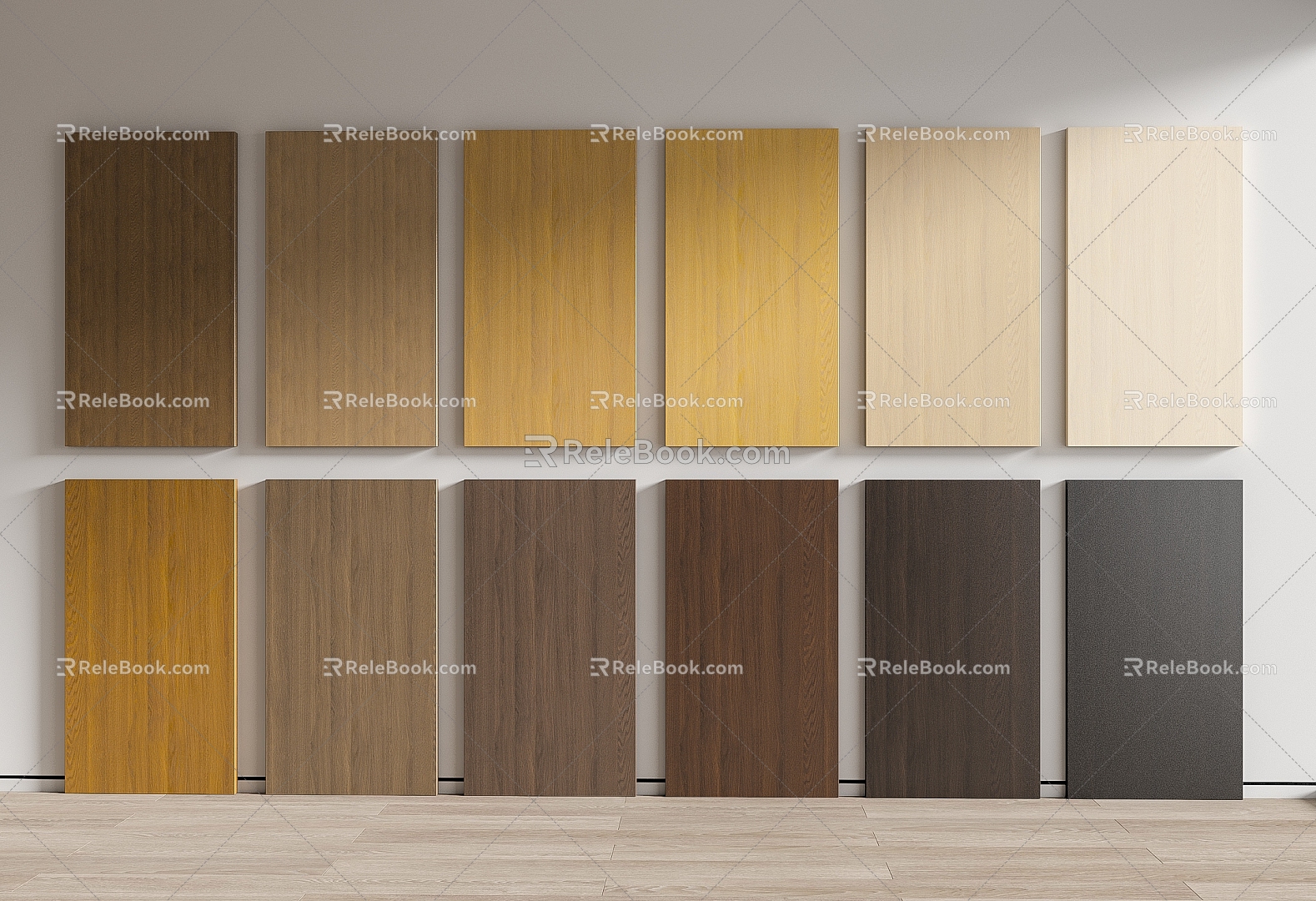 Modern wall panel wood veneer wall panel wall panel wall panel wall panel wood board 3d model