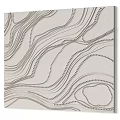 Textured Wall Decor With Wave Lines And Dots In Neutral Tones 3d model
