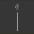 Elegant Metal Birdcage Shaped Decorative Ornament Set with Slender Pole and Circular Base