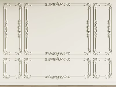 French parapet line 3d model