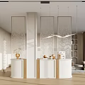 Modern partition glass screen partition 3d model