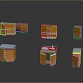 Wooden Storage Cabinets Various Styles Open Shelves Closed Doors And Countertop