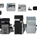 Modern printer copier combination 3d model
