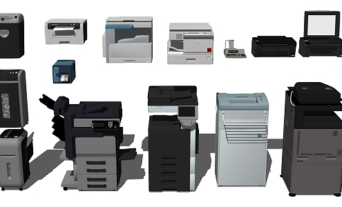 Modern printer copier combination 3d model